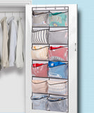 12 Large Mesh Pockets Boots Hanging Storage Shoe Rack for Closet closet shoe organizer shoe rack organizer shoe storage,4 Hooks In Australia - Darrahopens