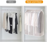 Large Translucent Frosted Garment Rack Cover Bags Clothing Storage Bag with Zipper for Hanging Shirts,Seal Closets to Protect In Australia - Darrahopens