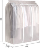 Large Translucent Frosted Garment Rack Cover Bags Clothing Storage Bag with Zipper for Hanging Shirts,Seal Closets to Protect