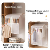 Clothes Storage Bags with Zipper Visual Window Transparent Garment Bags,Suit Bags for Closet Storage and Travel(Size: 80x60x90cm)