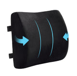 Comfortable Lumbar Support Pillow for Office Chair,Back Pain Relief Improve Posture, Double Adjustable Straps(Black) In Australia - Darrahopens
