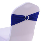 10 PCS Chair Sashes Bows Elastic Chair Bands with Buckle Slider Sashes Bows for Wedding Decorations (Royal Blue) In Australia - Darrahopens