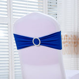 10 PCS Chair Sashes Bows Elastic Chair Bands with Buckle Slider Sashes Bows for Wedding Decorations (Royal Blue) In Australia - Darrahopens