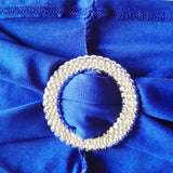 10 PCS Chair Sashes Bows Elastic Chair Bands with Buckle Slider Sashes Bows for Wedding Decorations (Royal Blue) In Australia - Darrahopens