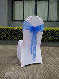 10 pcs Wedding Purple Chair Sashes Bows Sheer Chiffon Crystal Yarn Chair Bands for Party Banquet Hotel Restaurant Decorations In Australia - Darrahopens