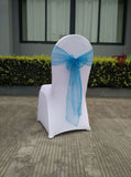 10 pcs Wedding Purple Chair Sashes Bows Sheer Chiffon Crystal Yarn Chair Bands for Party Banquet Hotel Restaurant Decorations In Australia - Darrahopens