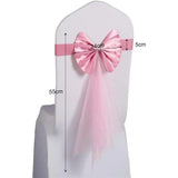 Chair sashesChair Protector Seat Covers Sashes,Chair Sashes Bows Chair Bands Ties Colourful Satin Sash Wedding Chair Bow (2 pcs)