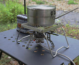 Foldable Legs-Stainless Steel Grill Grate for Gas Stove-Ultralight mini Campfire Stand-Portable Grill Grid for Backpacking/Camping