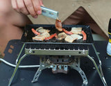 Foldable Legs-Stainless Steel Grill Grate for Gas Stove-Ultralight mini Campfire Stand-Portable Grill Grid for Backpacking/Camping