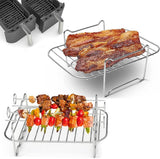 Air Fryer Rack for Double Basket Air Fryer - Stainless Steel Multi-Layer Rack, Dehydrating Rack, (2-Pack) In Australia - Darrahopens