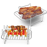 Air Fryer Rack for Double Basket Air Fryer - Stainless Steel Multi-Layer Rack, Dehydrating Rack, (2-Pack) In Australia - Darrahopens