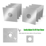 Stove Covers, Gas Stove Protectors (8 Pcs, 10.6" x 10.6") 0.3 mm Double Thickness, Reusable, Non-Stick, Easy to Clean