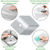 Stove Covers, Gas Stove Protectors (8 Pcs, 10.6" x 10.6") 0.3 mm Double Thickness, Reusable, Non-Stick, Easy to Clean
