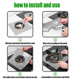 Stove Covers, Gas Stove Protectors (8 Pcs, 10.6" x 10.6") 0.3 mm Double Thickness, Reusable, Non-Stick, Easy to Clean
