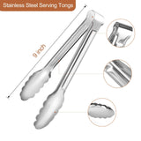6 Pack Serving Tongs Kitchen Tongs, Buffet Tongs, Stainless Steel Food Tong Serving Tong, small tongs （6pcs）