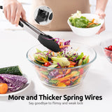Silicone Cooking Tong with Firm Sealed Non Stick Rubber Tips & Silicon Coated 18/8 Stainless Steel Handle & Smooth Locking In Australia - Darrahopens