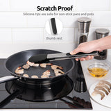 Silicone Cooking Tong with Firm Sealed Non Stick Rubber Tips & Silicon Coated 18/8 Stainless Steel Handle & Smooth Locking In Australia - Darrahopens