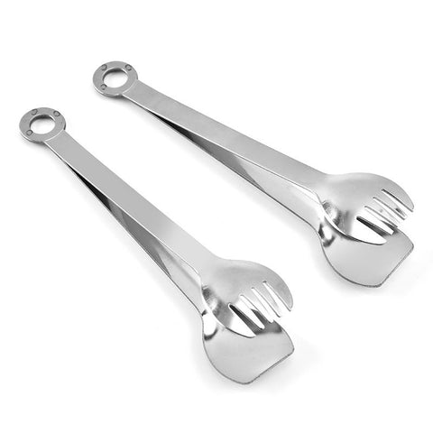 Mini Appetizer Tongs Stainless Steel Set of 2, Small Serving Tongs 6-Inch Stainless Steel Mini Appetizer Tongs(Silver) In Australia - Darrahopens