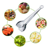 Mini Appetizer Tongs Stainless Steel Set of 2, Small Serving Tongs 6-Inch Stainless Steel Mini Appetizer Tongs(Silver) In Australia - Darrahopens