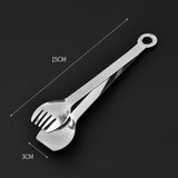 Mini Appetizer Tongs Stainless Steel Set of 2, Small Serving Tongs 6-Inch Stainless Steel Mini Appetizer Tongs(Silver)