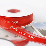 Red Ribbon Printing JUST for You Fabric Craft Ribbon Perfect for Craft, Bows, Gift Wrapping, Flower Bouquet In Australia - Darrahopens