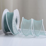 40mm Width Pearl Edge Silk Ribbon for Craft Hair Bow Gift Wrapping Wedding Decoration Dress Sewing Lace Trim（3pcs） In Australia - Darrahopens