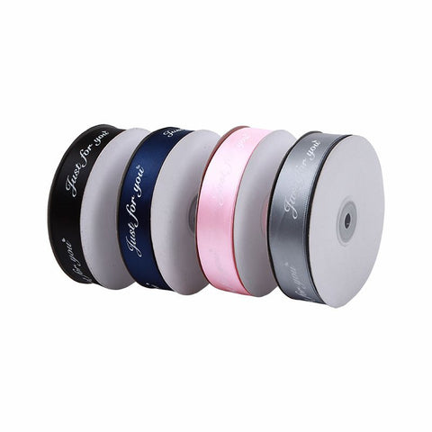 2.5 cm Embossed Ribbon Printing English Ribbon Gift Wrap Ribbon Butterfly Wrap Material,Flower Wrap Ribbon（4pcs） In Australia - Darrahopens