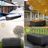 Heavy-Gauge Reinforced Vinyl Outdoor Chaise Lounge Cover, Outdoor Waterproof Chaise Lounge Cover, black