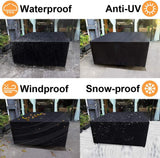 Heavy-Gauge Reinforced Vinyl Outdoor Chaise Lounge Cover, Outdoor Waterproof Chaise Lounge Cover, black