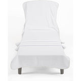 Chaise Lounge Cover - Cotton Chaise Lounge Covers Cotton Cloth Beach Chair Towel - Fitted Beach Towel w Elastic Hood, White In Australia - Darrahopens