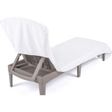 Chaise Lounge Cover - Cotton Chaise Lounge Covers Cotton Cloth Beach Chair Towel - Fitted Beach Towel w Elastic Hood, White In Australia - Darrahopens