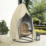 Egg Chair Cover, Waterproof Swing Egg Chair Cover with Zipper, Wind-Proof Swing Chair Cover with Bottom Buckle