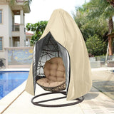 Egg Chair Cover, Waterproof Swing Egg Chair Cover with Zipper, Wind-Proof Swing Chair Cover with Bottom Buckle