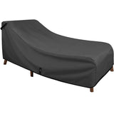 Lounge Chair Cover - Waterproof Outdoor Chaise Lounge Chair Covers 2 Pack - 68W x 30D x 30H inch, Black