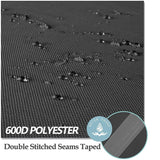 Lounge Chair Cover - Waterproof Outdoor Chaise Lounge Chair Covers 2 Pack - 68W x 30D x 30H inch, Black