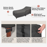 Lounge Chair Cover - Waterproof Outdoor Chaise Lounge Chair Covers 2 Pack - 68W x 30D x 30H inch, Black