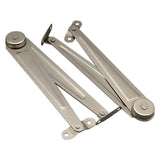 2pcs Nickel Plated Iron Furniture Lid Support Hinge for Cupboard Cabinet, 5.43inch Length 1 inch Plate Thickness Silver Tone