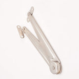 2pcs Nickel Plated Iron Furniture Lid Support Hinge for Cupboard Cabinet, 5.43inch Length 1 inch Plate Thickness Silver Tone