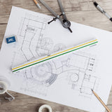 Architectural Scale, Scale Ruler, 12 inch, White, Scale Ruler Contractor, Architect Scal, Scaling Ruler, Drawing Ruler In Australia - Darrahopens