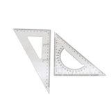 Pack of 2 Transparent Triangle Plastic Ruler Scale Set Square:30/60 Degree & 45/90 Degree Angle Acrylic Architectural Drawing In Australia - Darrahopens