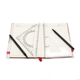 Pack of 2 Transparent Triangle Plastic Ruler Scale Set Square:30/60 Degree & 45/90 Degree Angle Acrylic Architectural Drawing In Australia - Darrahopens