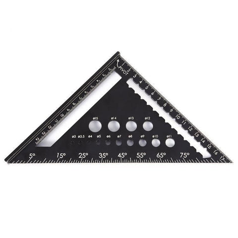 Rafter Square and Slide Ruler Set - Versatile 7 Inch Aluminum Alloy Carpenter Square for Precision Woodworking - Professional