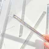 Transparent Triangular Prism Ruler Scale Ruler 0-15cm Straight Ruler for Ideal for Teacher Student Architect Clear Ruler（5pcs）