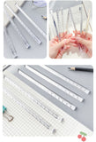 Transparent Triangular Prism Ruler Scale Ruler 0-15cm Straight Ruler for Ideal for Teacher Student Architect Clear Ruler（5pcs）