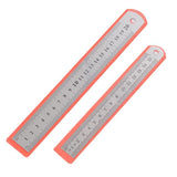 Straight Ruler Stainless Straight Ruler Measuring Tools Stationery Drafting Accessory for School Office Home 15/20Cm（2pcs） In Australia - Darrahopens