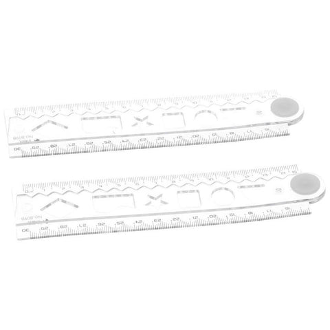 2pcs Unbreakable Clear Rulers 30cm Shatterproof Folding Flexible Ruler for Classrooms Home Office, Transparent In Australia - Darrahopens
