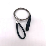 2 Pcs Pipe Cable Saw Stainless Steel Wire Saw Portable String Rope Saw Survival Wire Saw for Hiking Camping Hunting, Red & Black