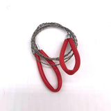 2 Pcs Pipe Cable Saw Stainless Steel Wire Saw Portable String Rope Saw Survival Wire Saw for Hiking Camping Hunting, Red & Black