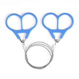 3 Pack Stainless Steel Wire Saw Emergency Saw Kit, Camping Wire Saw Mini Backpacking Saw,Travel Chainsaw (Plastic Handle)