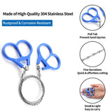 3 Pack Stainless Steel Wire Saw Emergency Saw Kit, Camping Wire Saw Mini Backpacking Saw,Travel Chainsaw (Plastic Handle) In Australia - Darrahopens